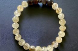 Bracelet Citrine et Agate Botswana
