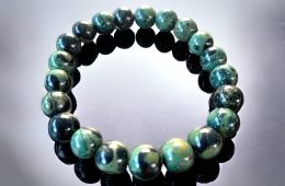 Bracelet pierre de Jaspe Kambaba vert