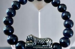 Bracelet pierre du Soleil  Bleu nuit